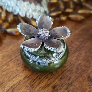 Jay Strongwater flower trinket box